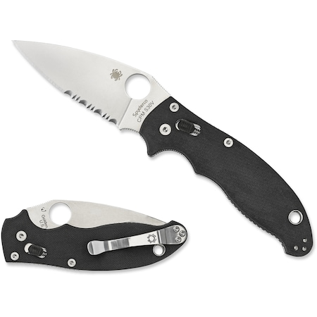 Spyderco 2024 Spyderco Manix 2 G-10 Black Combo SPY-C101GPS2
